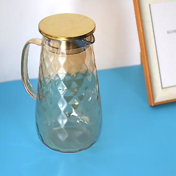 1,6 l Glasskanne med lokk, for iste, varm te, melk og mer