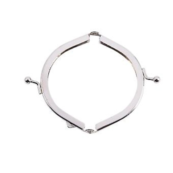 5 Metallramar Snäpplås Bågmönster Plånbok Silver