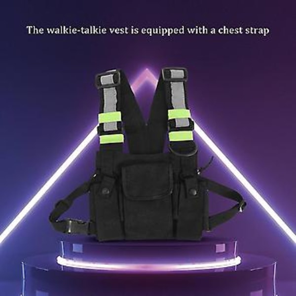 Radio Fickradio Bröstsele Bröst Front Pack Ficka Hölster Väst Bärväska För 2-Vägsradio Wa