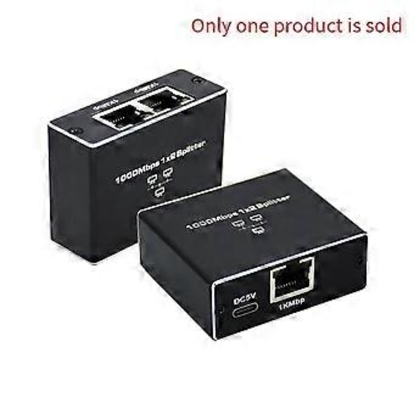 Gigabit Ethernet Splitter 1 in 2 Out, RJ45 Nätverksförlängare, 1000Mbps Internet Kabeldelare, för Cat5/5e/6/7/8 Kabel