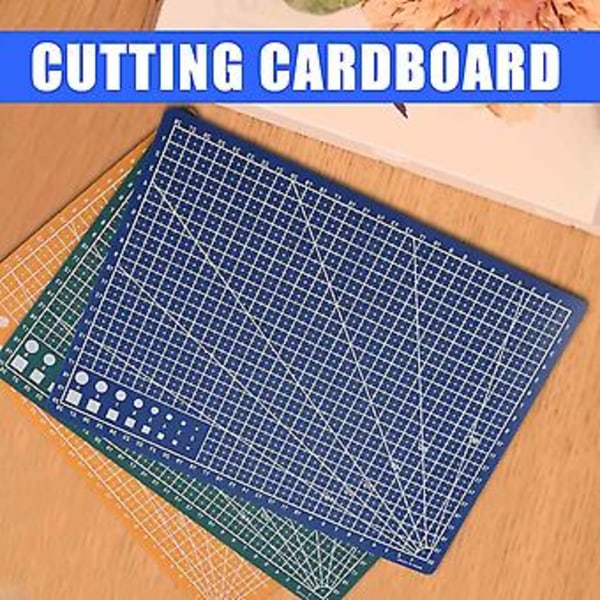 3 stk. A4 Skjærematte Pad Patch Klippe Pad Patch Verktøy DIY Verktøy Skjærebrett Dobbeltsidig