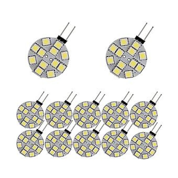 12st G4 Lampor Led Glödlampor Sidostift Bas Rund G4 5050 12smd Led Husbils Lampa Hemläslampa, Vit