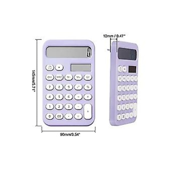 2 stk. Bordregner Basisregner 12 Cifre Lommeregnere Bord LCD-display Til Kontor