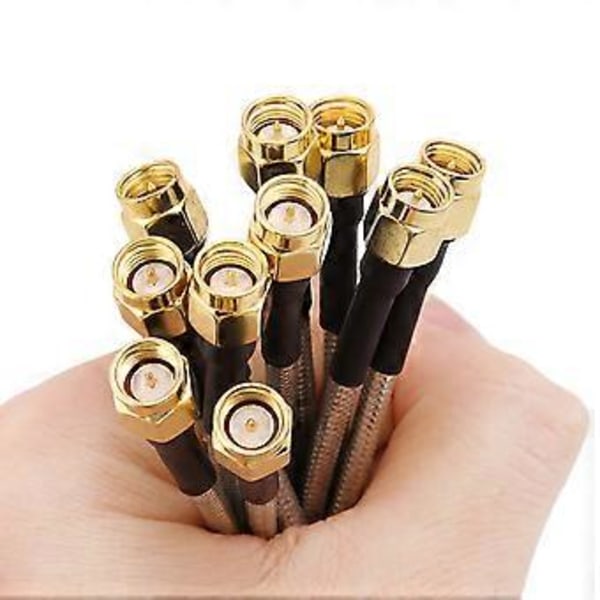 10st SMA Hane Till SMA Hane RG402 Pigtail Kabel 10cm Halvstyv Koaxialkontakt