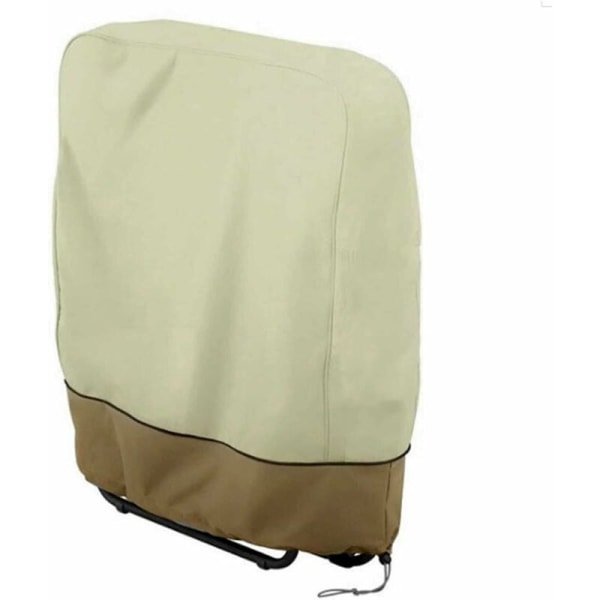 Skyddande överdrag för trädgårdsstol - Fällbar Oxford-presenning, med förvaringsväska, beige och brun, 190T, 1 st-9382 HIASDFLS