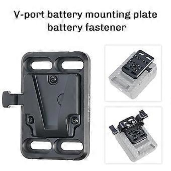 Mini V-Port akkukelkka ilman 15 mm:n kiskojen putkikiinnikettä, kiinteä pohja, yleiskäyttöiset kameratarvikkeet