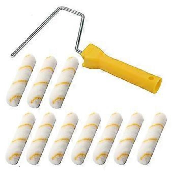 11 Delars 15 cm Skumrollerborstar Kit Färgroller Refiller Färgrollerskydd Hemreparation Färg R