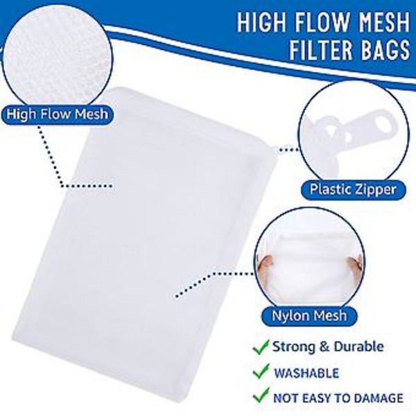 16 stk. Rium Mesh Filterposer, Nylon Filter Mesh Poser med Glidelås (kompatibel Iculate C)