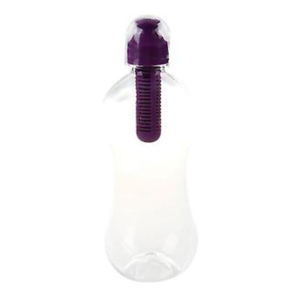 550ml Udendørs Vand Bobble Hydrerings Filter Flaske Filtreret Drikkevand, Lilla