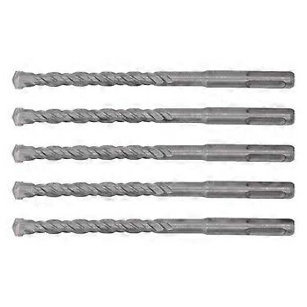 5 stk. rotationshammerbor 160 mm længde 2 flute selvcentrerende karbidspids slagboremaskiner til mursten sten beton 10 mm/0,39 tommer