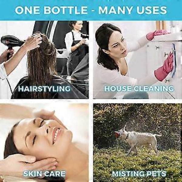 Kontinuerlig Sprayflaske Hårvann Ultra Fin Dusjflaske Drivmiddelfri for Hårstyling, Dusjing, Salong 300Ml A