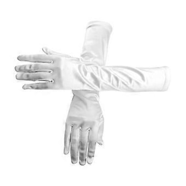 Lange Brudesateng Fingerhansker - Elegant Mote for Bryllupsfester og Opptredener
