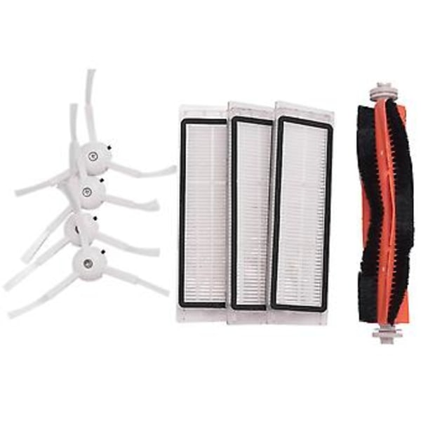 1 sæt 3 stk Hepa Filter+4 stk Sidebørste+1 stk Hovedbørste Egnet til Mi Robot Støvsuger Dele Ac