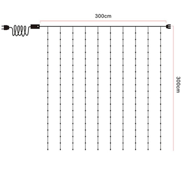 Solcelle Gardinlys 280 Led 9.8x9.8ft med Fjernbetjening til Terrasse Have Pavillon Fest Bryllup-Hvid