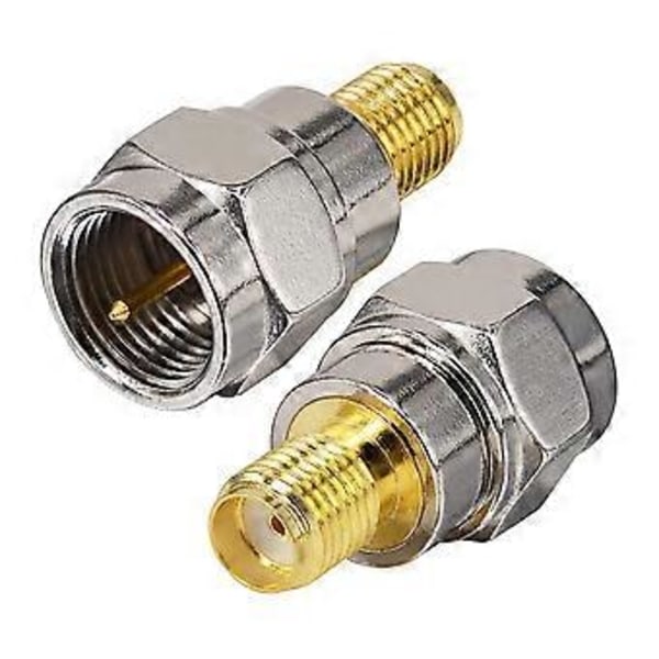 F Han til SMA Hun Stik F Til SMA Konnektor Sokkel Guldbelagt Messing Lige Koaksial RF Adapter Konnektor Tilbehør