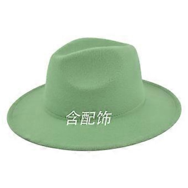Ny uldhat jazzhat retro sort uld jazzhat flad skygge stor skygge hat