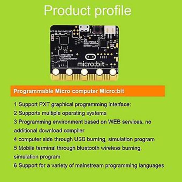 BBC Microbit Go Start Kit :bit BBC Programmerbar Utvecklingskort Med Skyddsfodral+bat