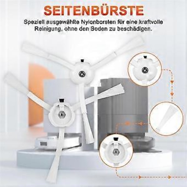 For Q P10 Robotstøvsuger Sidebørste Moppeklut Støvposer Reservedeler Tilbehør