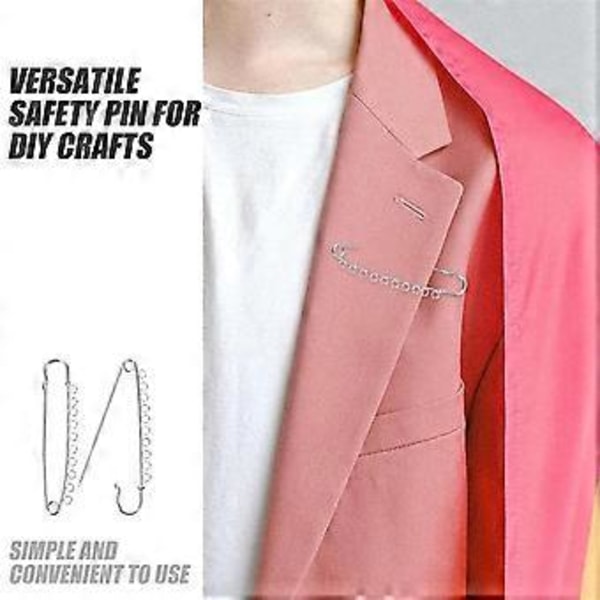 4 st Stora Säkerhetsnålar Metall Broschnålar Kiltnålar Fästen för Kläder Filtar Kjolar Quiltning Stickade DIY Hantverk