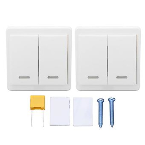 BERM Kabel Fri Fjernkontroll Bryter Trådløs Intelligent Kontroller 2 Kontrollpanel 170~240V BEM RS2K W R 2 Åpen
