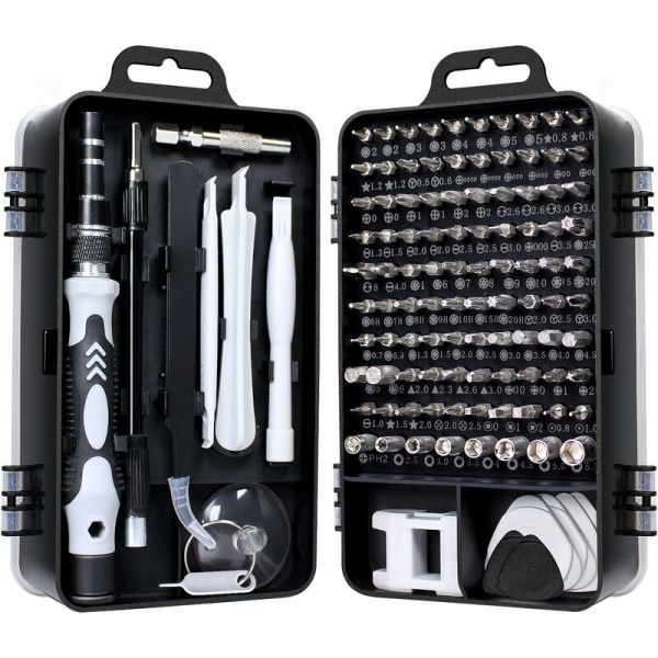 115 i 1 mini skruvmejsel set precision kit verktyg liten låda torx skruvmejsel dator demontering bärbar dator pc för macbook, iphone, reparation, gla