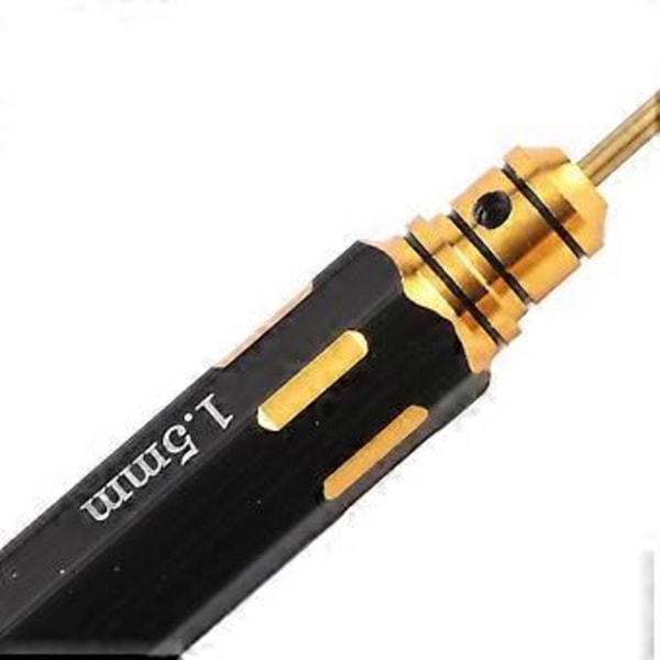 4 KPL Titaanipinnoitettu Mallilentokoneen Ruuvimeisseli Musta 1,5 mm / 2,0 mm / 2,5 mm / 3,0 mm