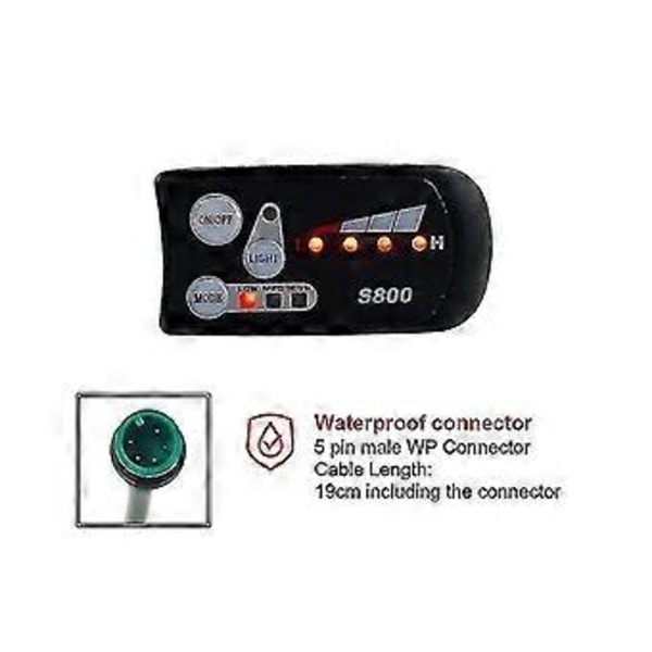 Elektrisk Cykel 36v48v S800 Led Lcd Mätare Kontrollpanel Display