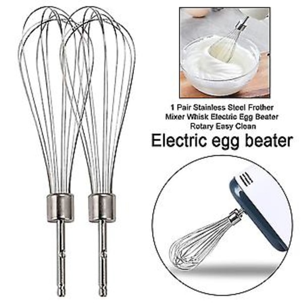 1 Par Elektrisk Eggvisp Tilbehør Visp Erstatning