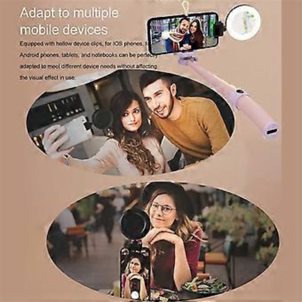 Ladattava Selfie-rengasvalo, kannettava klipsikiinnitteinen selfie-rengasvalo USB-latauksella älypuhelimille ja matkapuhelimille valokuvaukseen
