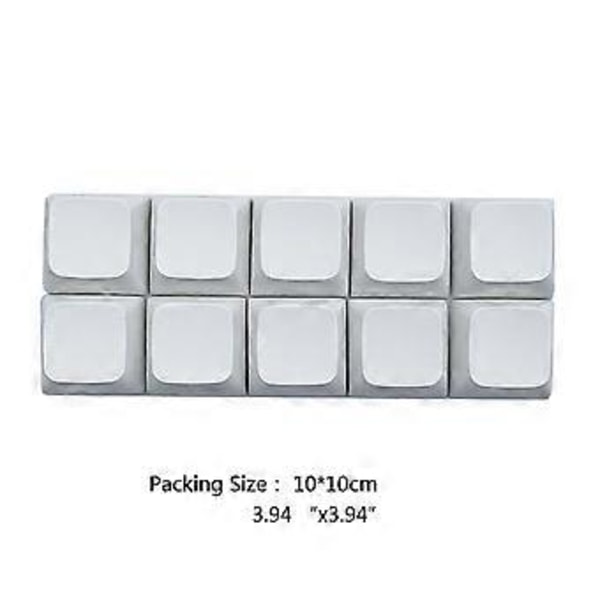 10 stk. PBT Blank DIY Keycap Mekanisk Tastaturinstallasjon 1U 1X XDA Profil Uten Trykk Keycap Sett for MX Brytere