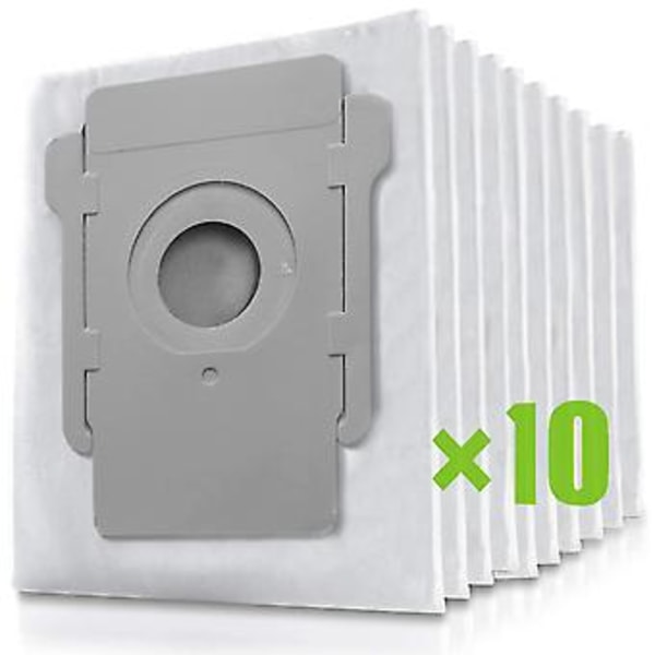 10 Ersättningspåsar för Roomba Irobot Roomba I7 I7+ / S9 / S9+ / I3/ I3+ / I4 Dammsugare, Dammpåse Extraktorhållare för Irobot Roomba Alla