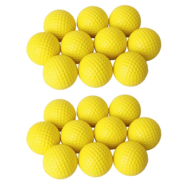20 kpl Keltainen Pehmeä Elastinen Sisäharjoitus Pu Golf Ball