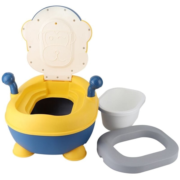 Toilet Reducer，Cartoon Monkey Shaped Children Potty Training Seats Portable Baby Toilet Bathroom Supply Yellow，