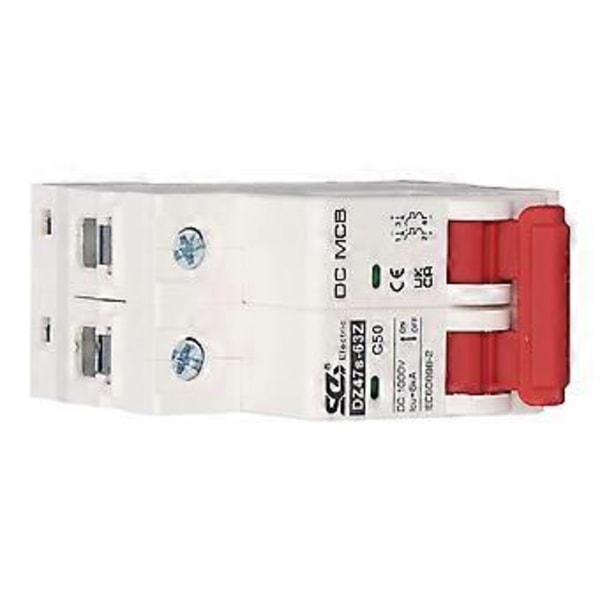 SG DC Miniature Strømafbryder 2P 50A DC1000V 6000A Brydeevne DIN Skinne Montering til Solcelle PV System DZ47s 63Z C50