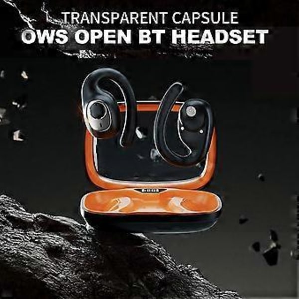 BT Hovedtelefoner Støjreducerende Trådløse Ørepropper med Strømdisplay Stereo Baslyd IPX5 Vandtætte Sportsøretelefoner til Løb og Træning