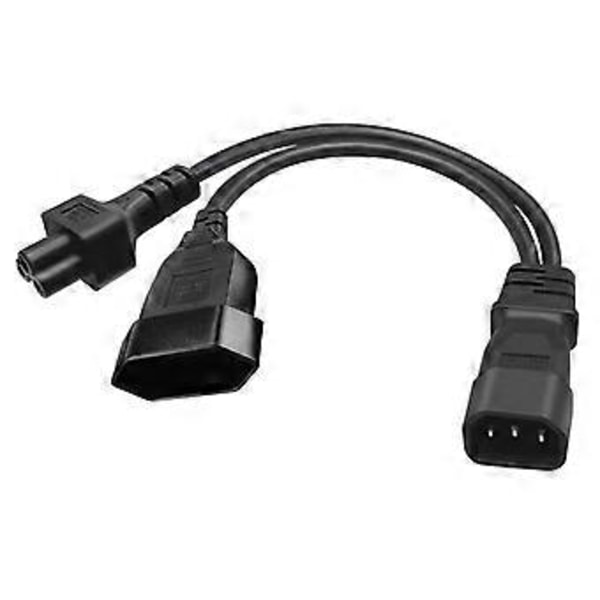 IEC320 C14 till IEC320 C5+EU4.0mm Strömkabel 1 in 2 Ut Y-splitter Adapterkabel