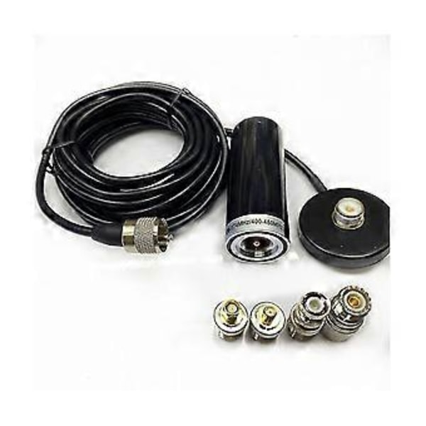 Ajoneuvon/auton mobiiliradio VHF/UHF Dual Band -antenni 9 cm pohja magneettikiinnitys BNC-uros 5 m kaapeli yhteensopiva BC