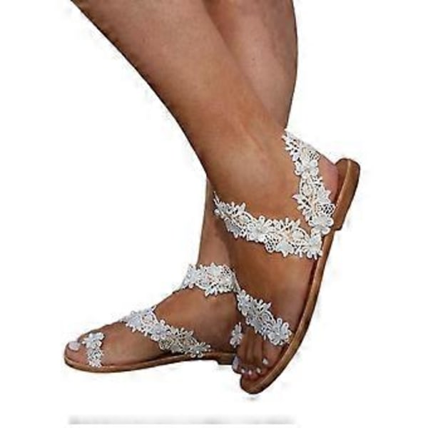 Blomstrete sandaler for kvinner, sommersko, strandsko