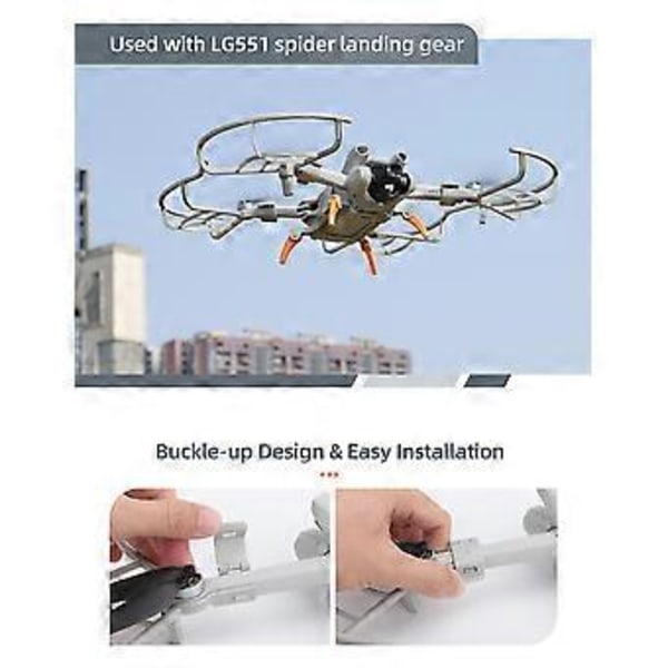 Propellbeskyttelsesbur for Mini 3 Integrerte Propeller Beskyttelsesdeksel Skjermingsringer Dronebeskyttelse for Dji Mini 3 Tilbehør