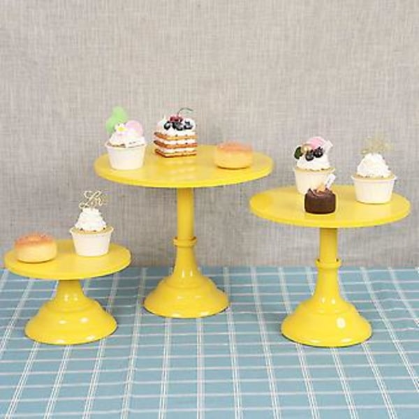 Metal Jern Kage D Rundt Fod Dessert H Kage Display Stativ Bageudstyr Til Bryllup