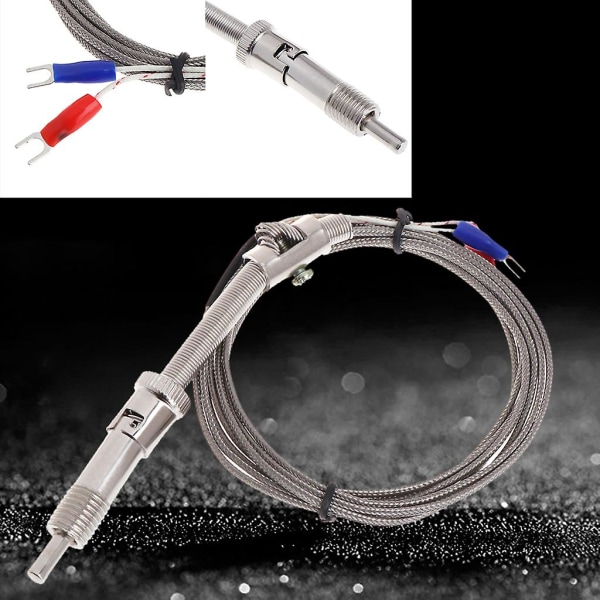 Temperatursensor K-type termoelement 2 meter kabel temperatur område 0-400