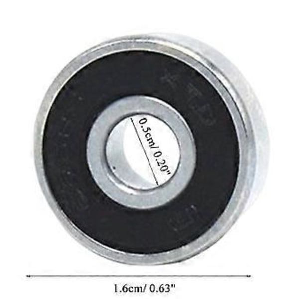 Metallejer 625RS Dybe Rille Kuglelejer Høj Hastighed 16x5x5mm Lejer Kompatible til Skateboard Hjul Inline
