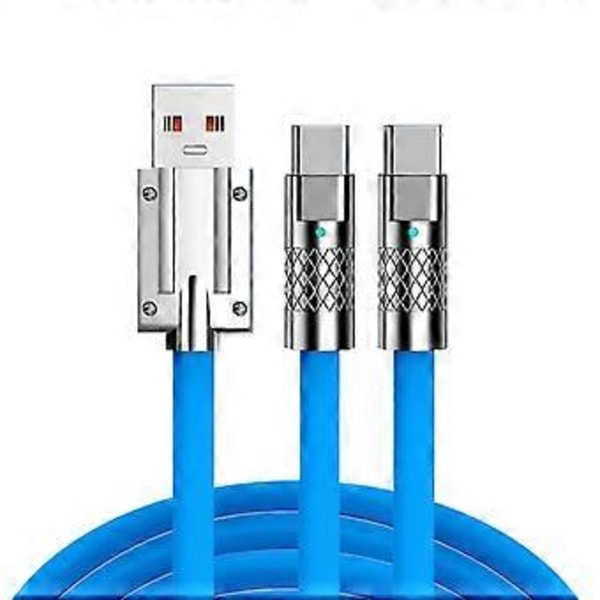 Dobbelt USB Type C Opladerkabel 2 i 1 USB C Kabel Splitter Synkroniseringsladekabel