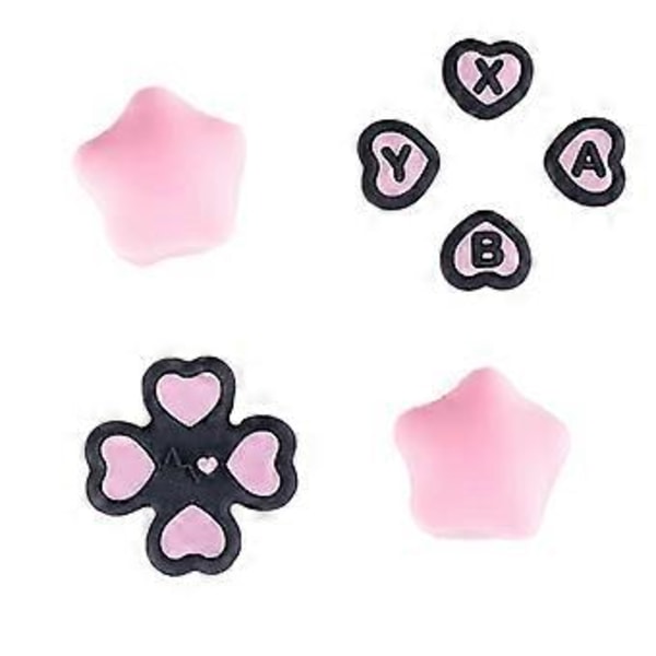 Love Silikon Myk D-Pad Knapp ABXY Tast Klistremerke Skin Case for Tommelspak Grephette Deksel, A