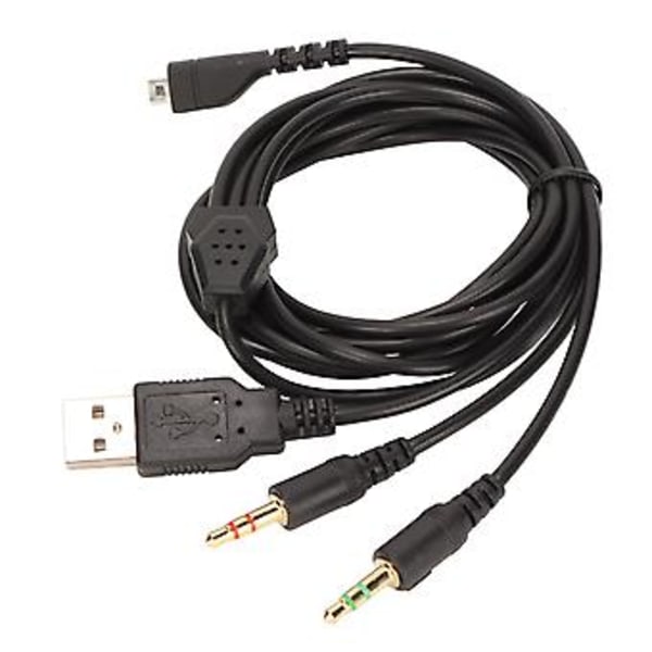 Hodetelefonkabel 3 i 1 Plugger Erstatning Gaming Headset Ledning med Lys for Steelseries Arctis 3 5 7 Pro 2 meter