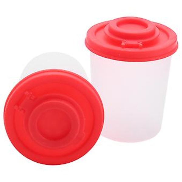 2 Medium Salt- og Peberbøsser, Saltbøsse med Røde Låg, Tætte