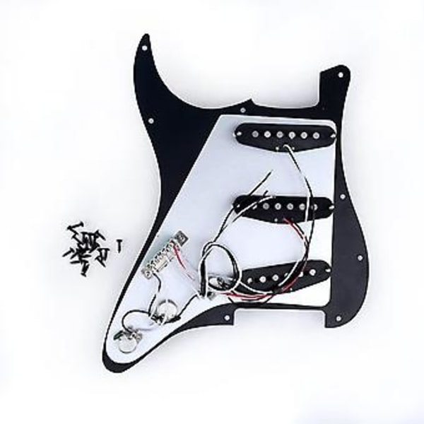 Single Coil Sss Elektrisk Gitarr Plektrumskydd Pickup Laddad Förkopplad Platt 11 Hål 3-lagers För St