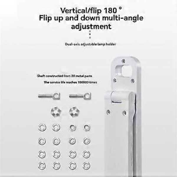 Rosa Ögonskydd Skrivbordslampa USB Batteri Dubbel Strömförsörjning Touch Vikbar Skrivbordslampa