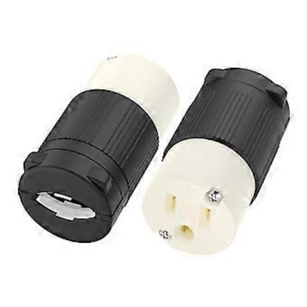 2-pakning NEMA 5-15R Ledningskontakt Uttak Hunnplugg Erstatningsledning Uttak 15 Ampere 125 Volt 2 Pol 3 Ledninger
