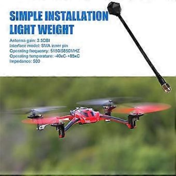 5.8G 15CM SMA RP-SMA FPV Antenne 3Dbi 5000-6000MHz 150mm Lang Space Line Antenne til FPV Drone Del Indre Pin